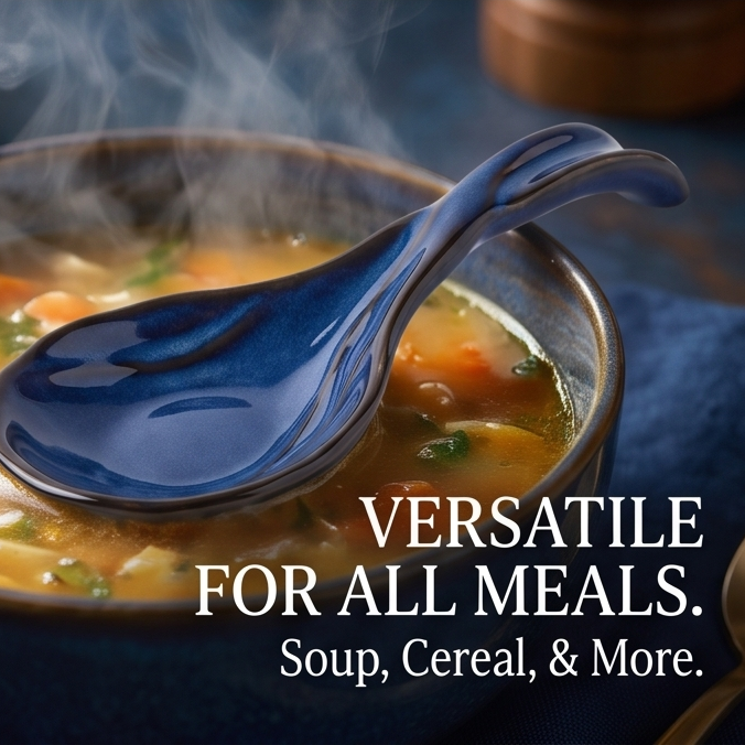 Artisan Blue Glazed Ceramic Spoon Rest