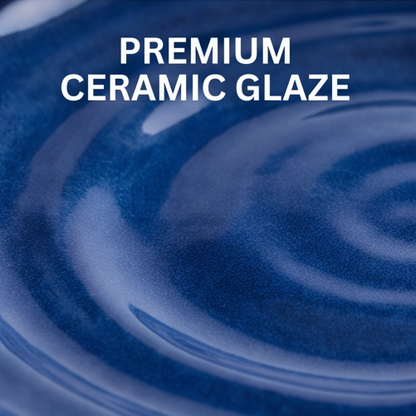 Cobalt Blue Wave Ceramic Plate